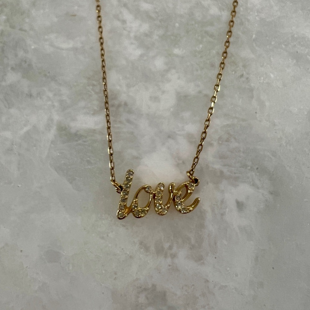 Swarovski Gold 'Love' Pendant Necklace